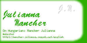 julianna mancher business card